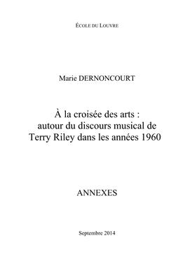 Autour Du Discours Musical De Terry Riley Dans Les Années 1960