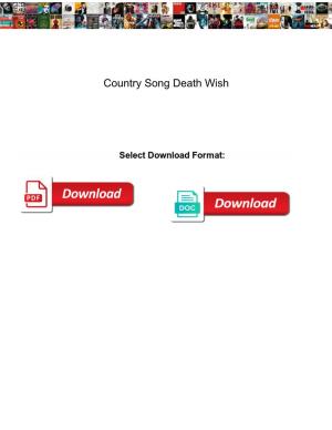 Country Song Death Wish