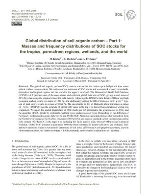 Global Distribution of Soil Organic Carbon (SOC)