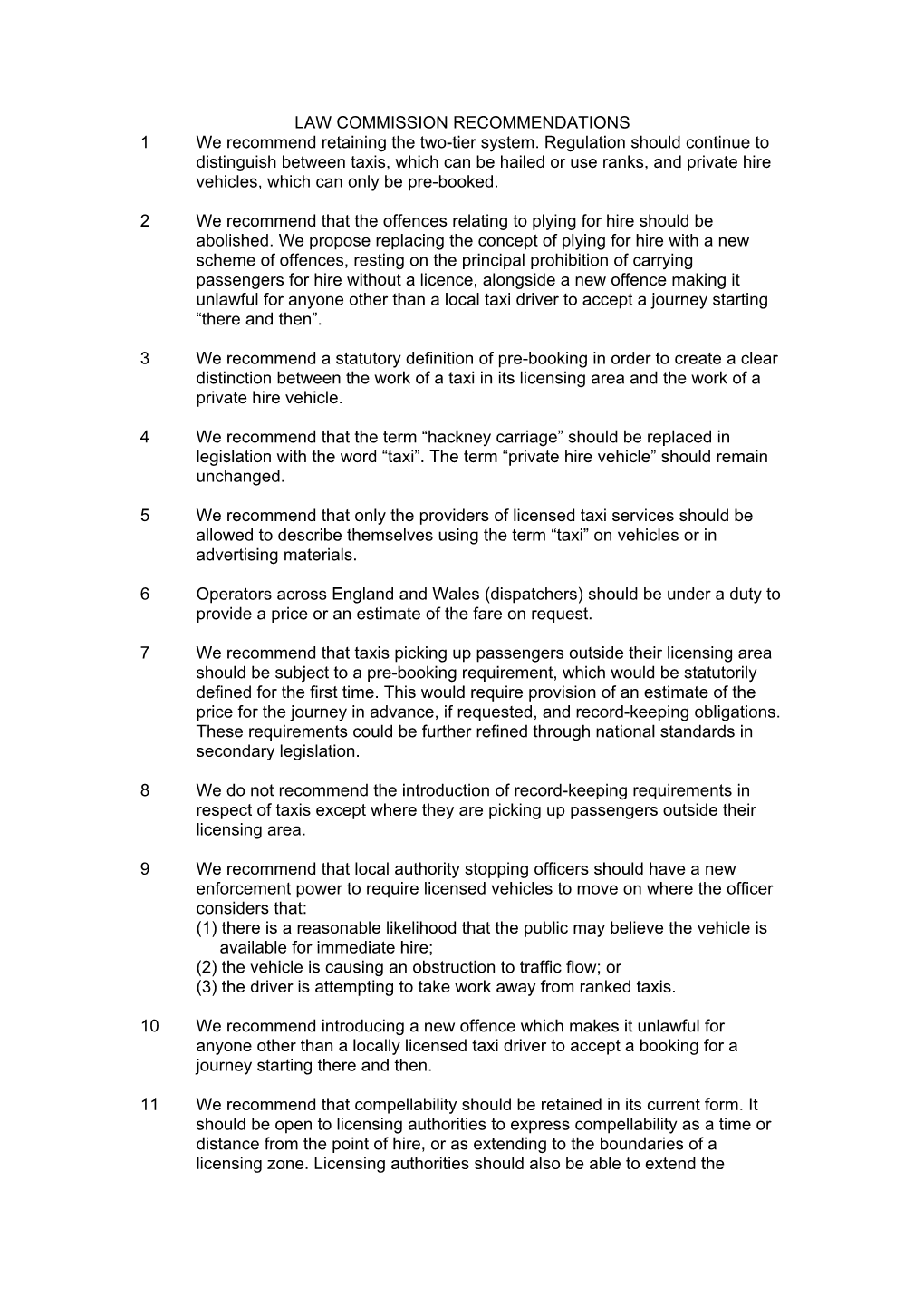 LAW COMMISSION RECOMMENDATIONS 1 We Recommend Retaining the Two-Tier ...