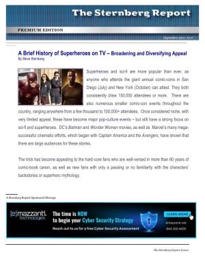 A Brief History of Superheroes on TV – Broadening and Diversifying Appeal by Steve Sternberg