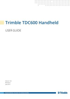 Trimble TDC600 Handheld User Guide | 2 Canada Europe