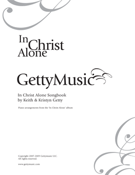 In Christ Alone Songbook by Keith & Kristyn Getty
