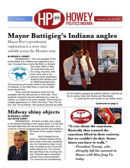 Mayor Buttigieg's Indiana Angles