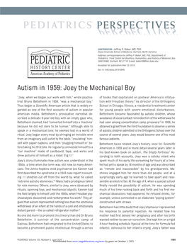 Autism in 1959: Joey the Mechanical Boy