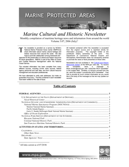 Marine Cultural and Historic Newsletter Vol 3(7)