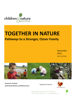 TOGETHER in NATURE Pathways to a Stronger, Closer Family