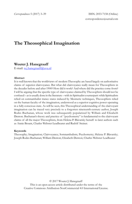 The Theosophical Imagination