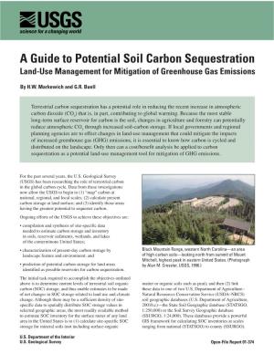 A Guide to Potential Soil Carbon Sequestration Land-Use Management for Mitigation of Greenhouse Gas Emissions