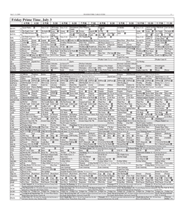 Friday Prime Time, July 3 4 P.M