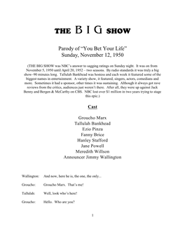 The B I G Show