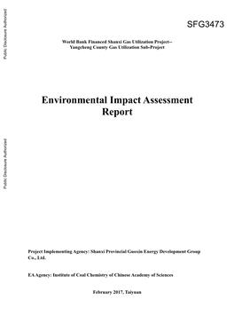Environmental Impact Assessment Report Public Disclosure Authorized Public Disclosure Authorized