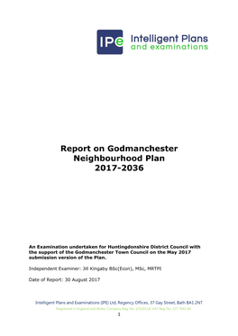 Report on Godmanchester Neighbourhood Plan 2017-2036`