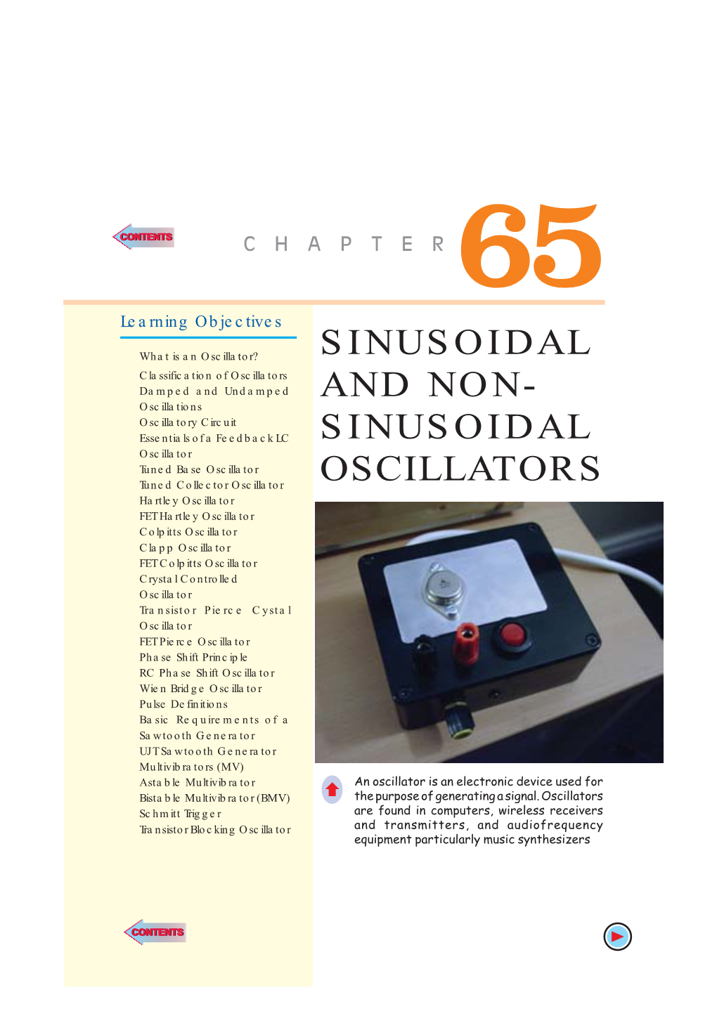 Sinusoidal and Non- Sinusoidal Oscillators