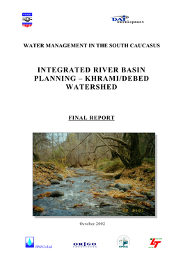 Integrated River Basin Planning – Khrami/Debed Watershed