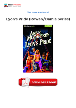 Lyon's Pride (Rowan/Damia Series) Epub Downloads