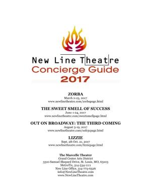 New Line Theatre Concierge Guide 2017