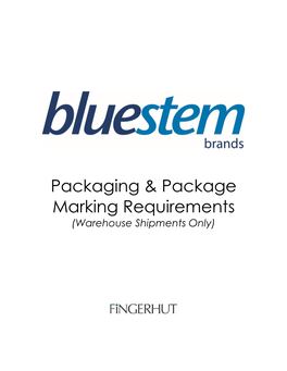 Packaging & Package Marking Requirements