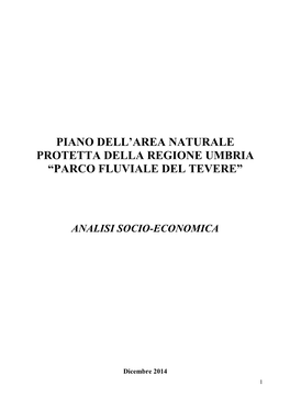 Analisi Socio-Economica Parco Fluviale Del Tevere Dic14