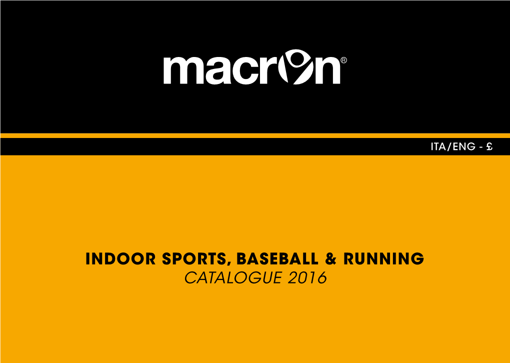 Indoor Sports, Baseball & Running Catalogue 2016