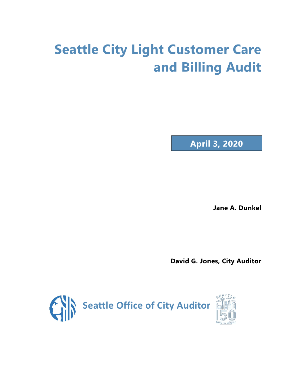 Seattle City Light Customer Care and Billing Audit