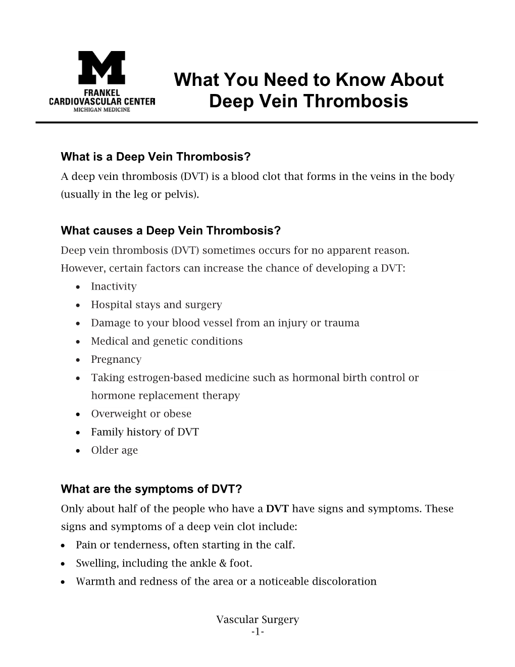 What You Need to Know About Deep Vein Thrombosis (DVT)