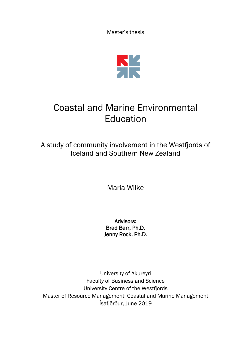 Coastal and Marine Environmental Education