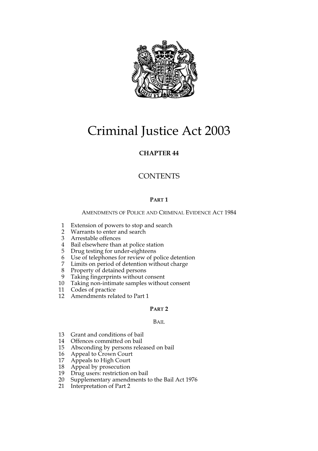 Criminal Justice Act 2003