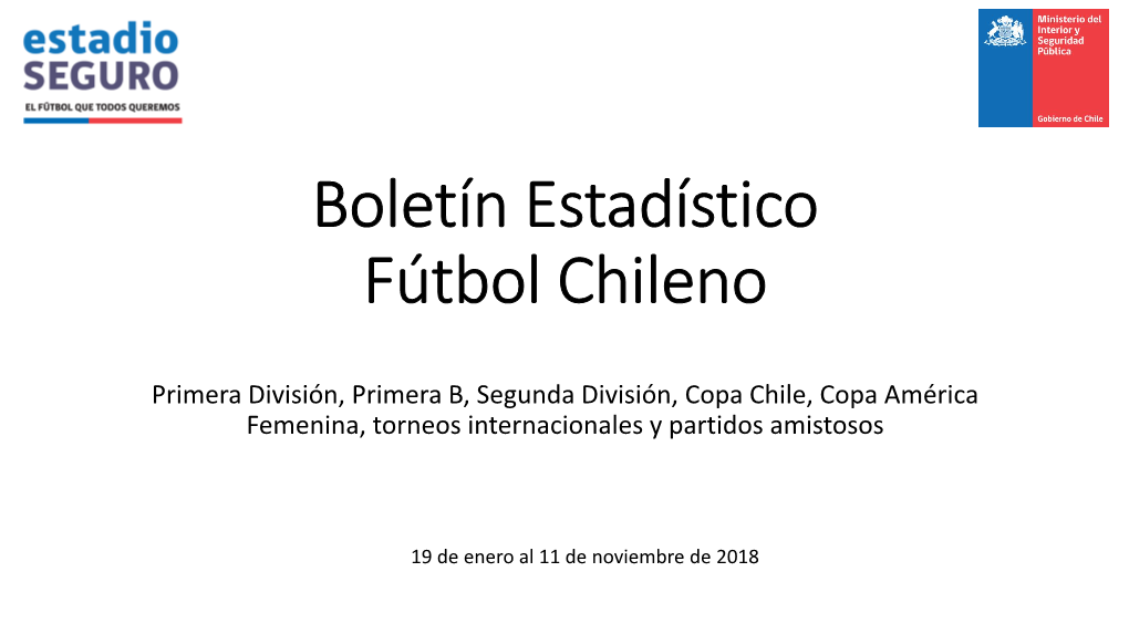 Boletín Estadístico Fútbol Chileno