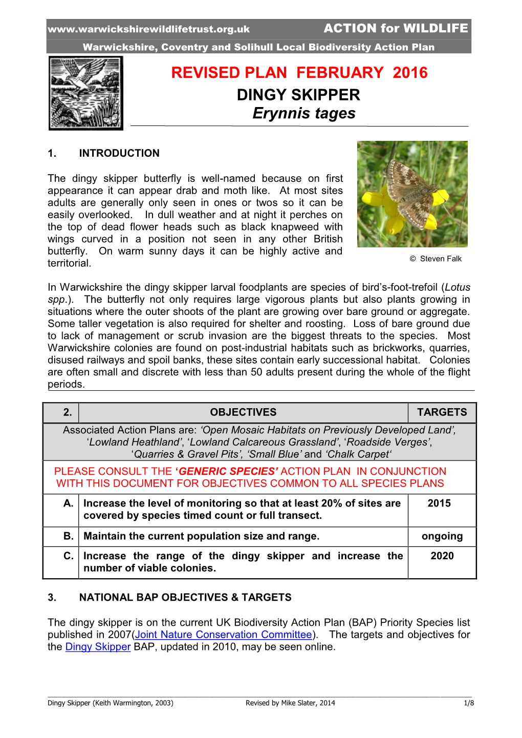 Warwickshire Local Biodiversity Action Plan