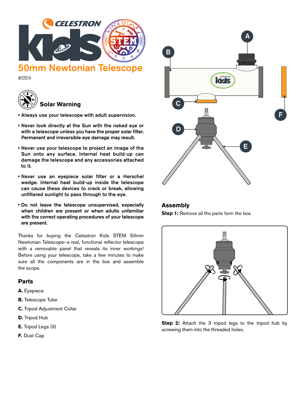 Celestron Kids 50Mm Newtonian Telescope Manual