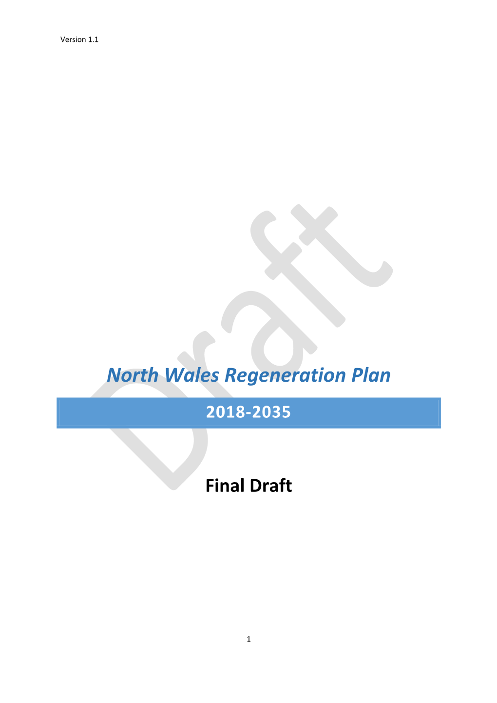 North Wales Regeneration Plan 2018-2035