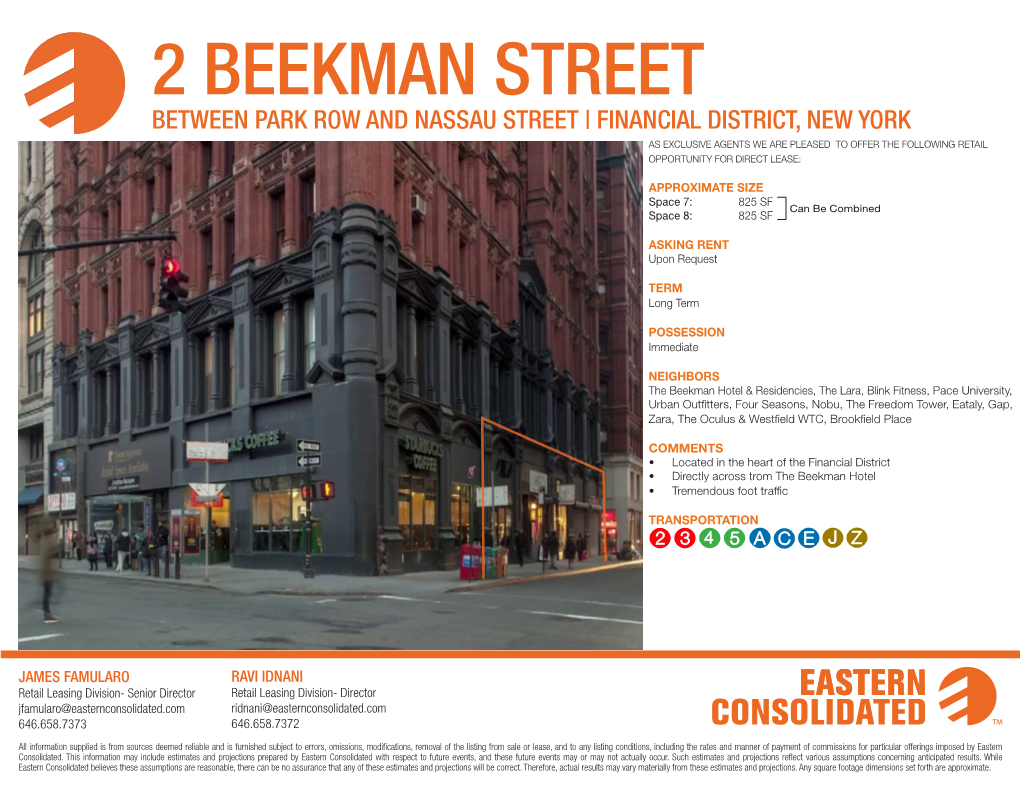 2 Beekman Street