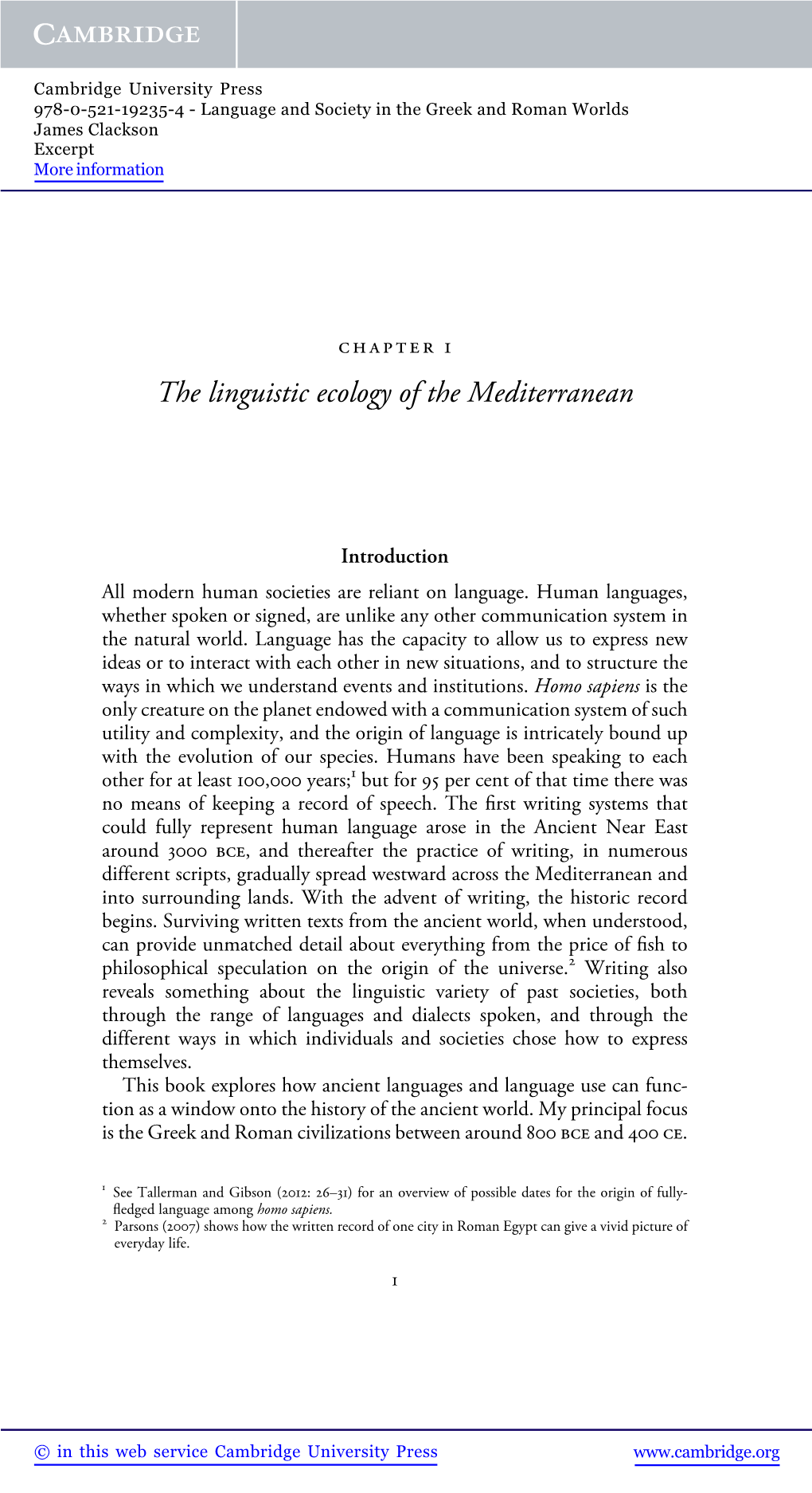 The Linguistic Ecology of the Mediterranean