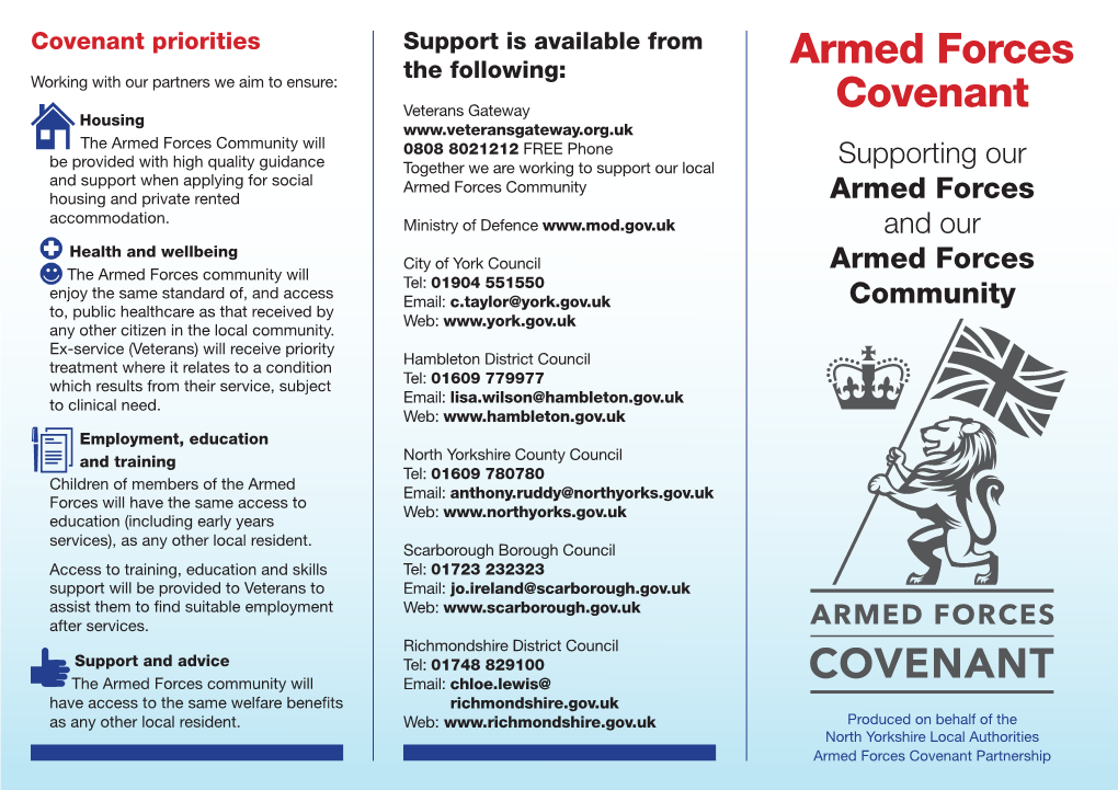 Armed Forces Covenant Leaflet