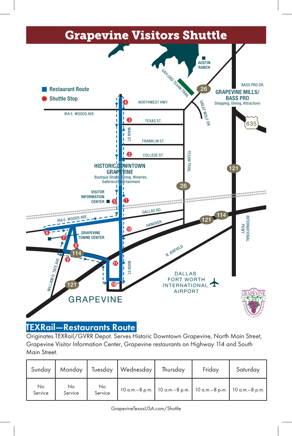 Grapevine Visitors Shuttle