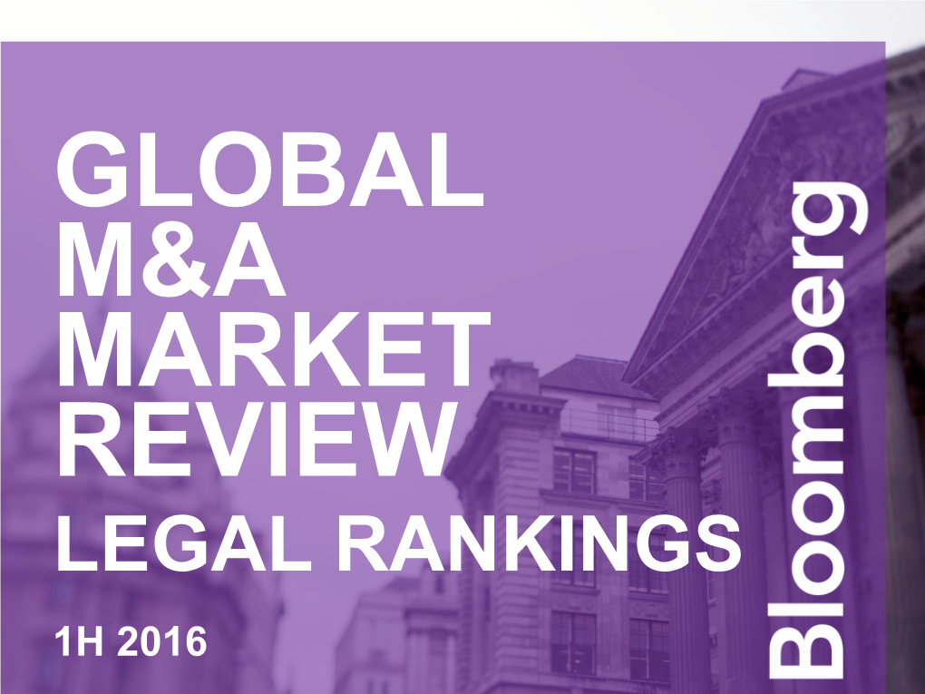 Legal Rankings 1H 2016 1H 2016