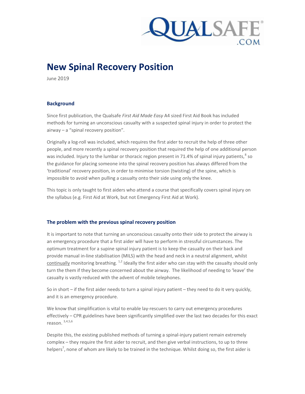 New Spinal Recovery Position June 2019