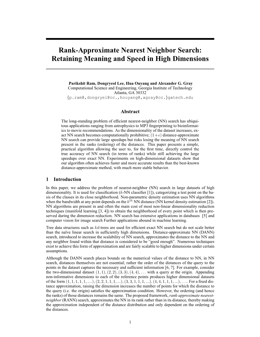 Rank-Approximate Nearest Neighbor Search: Retaining Meaning and Speed in High Dimensions