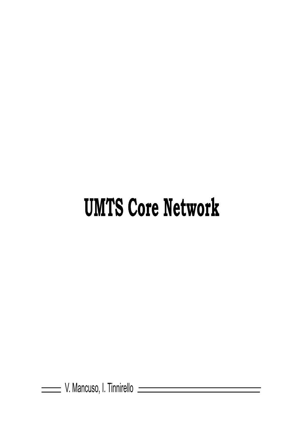 UMTS Core Network