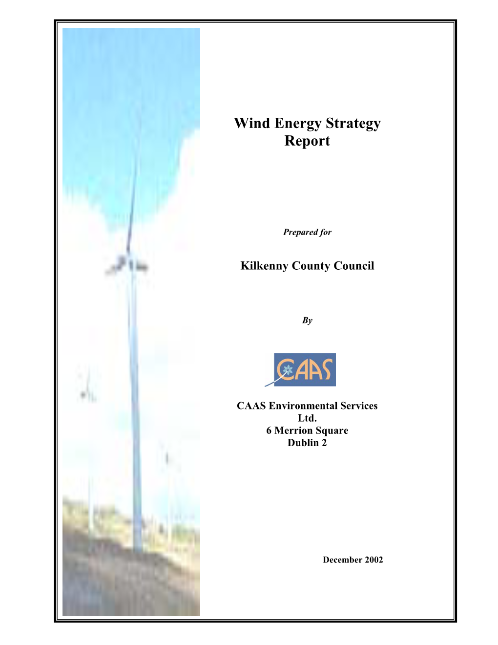 Wind Energy Strategy Report