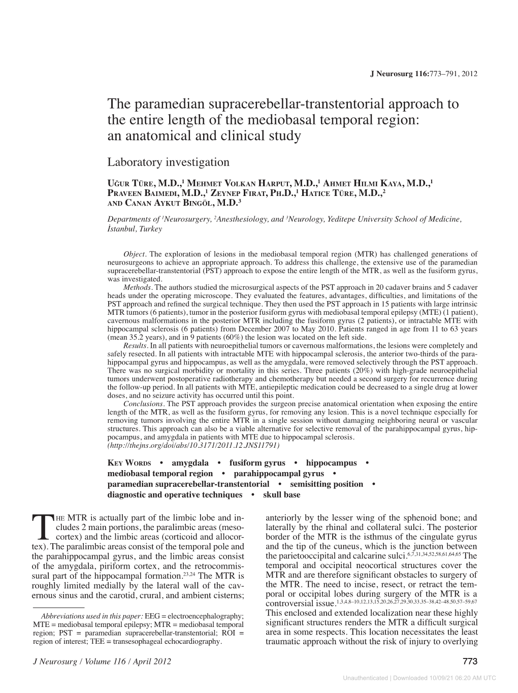 The Paramedian Supracerebellar-Transtentorial