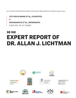 Expert Report of Dr. Allan J. Lichtman