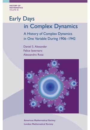Early Days in Complex Dynamics a History of Complex Dynamics in One Variable During 1906–1942