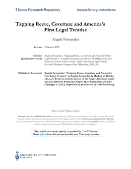 Tapping Reeve, Coverture.Pdf