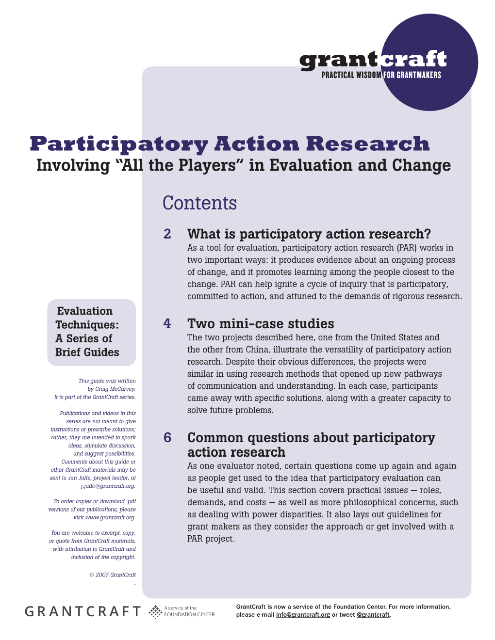 Participatory Action Research (PAR)