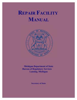 Repair Facility Manual