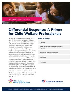 Differential Response: a Primer for Child Welfare Professionals