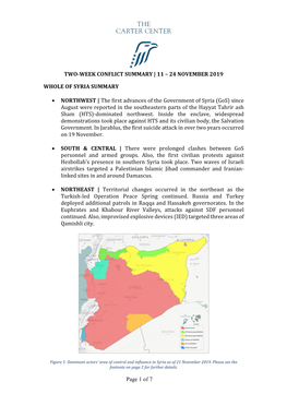Two-Week Conflict Summary | 11 – 24 November 2019