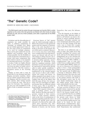 "The" Genetic Code?